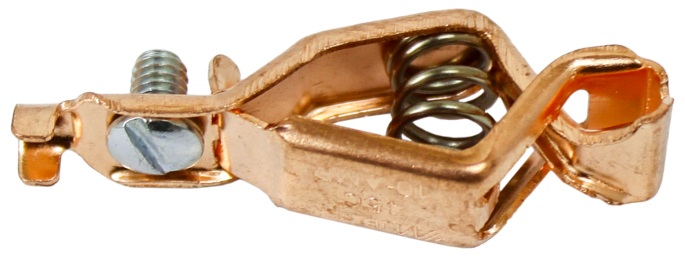 <ul><li>Popular use on battery operated equipment chargers and trouble lights </li><li>Jaws open 3/4 in minimum</li><li>Steel construction with copper shunt to prevent overheating of spring </li><li>8-32 screw connector </li><li>Zinc-plated for superior protection against corrosion </li><li>Overall length 2-27/32 in</li></ul>|